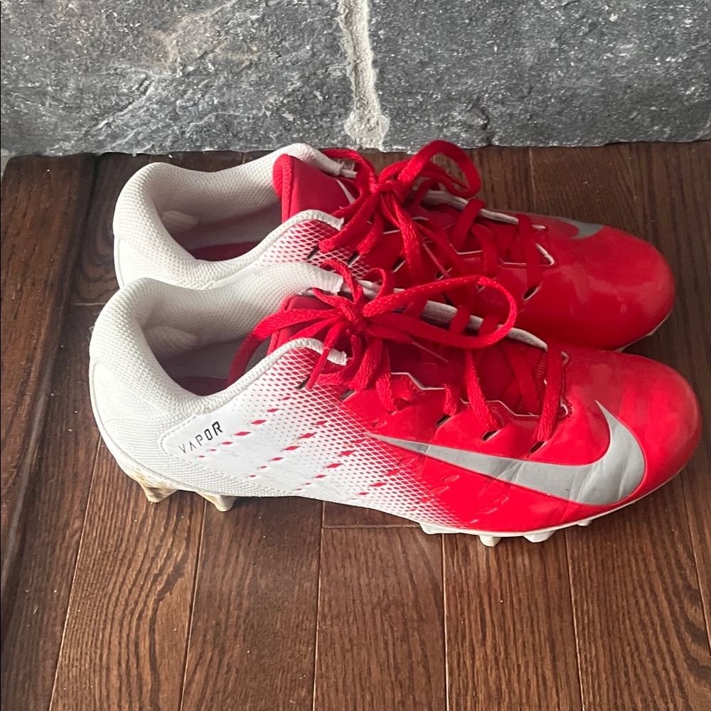 Nike Vapor Red and White Cleats